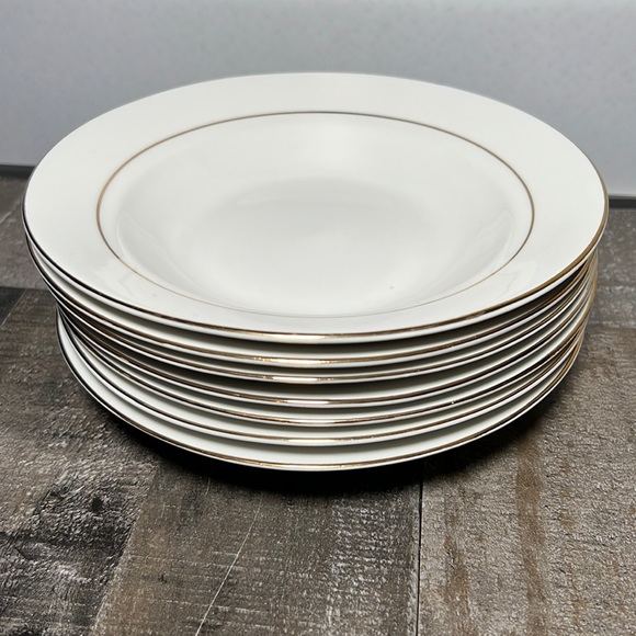 Vintage Heritage Platinum by GIBSON DESIGNS Set 7 Soup or Cereal Bowls - Picture 1 of 6